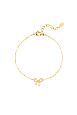 Gold Pretty Bow Bracelet