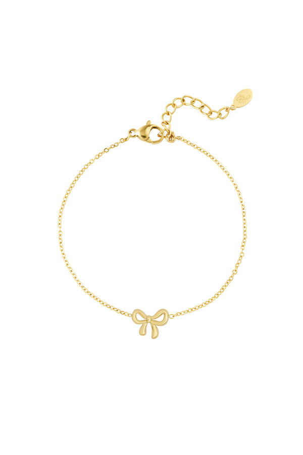 Gold Pretty Bow Bracelet