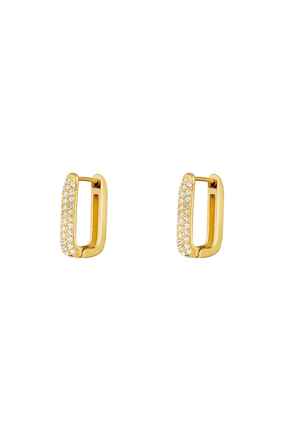 Gold Shimmer Spark CZ Earrings