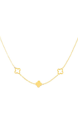 Gold Clover Charm Necklace