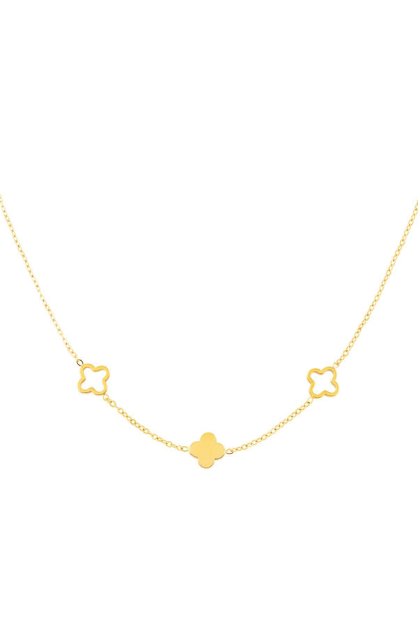 Gold Clover Charm Necklace