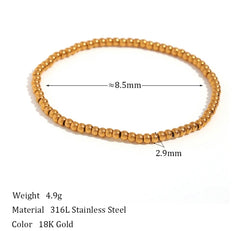 Gold Beaded Ball Stretch Bracelet