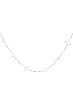 Silver Minimalist Clover Charm Necklace