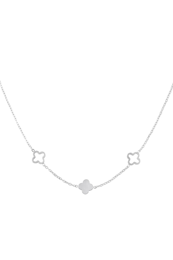 Silver Clover Charm Necklace