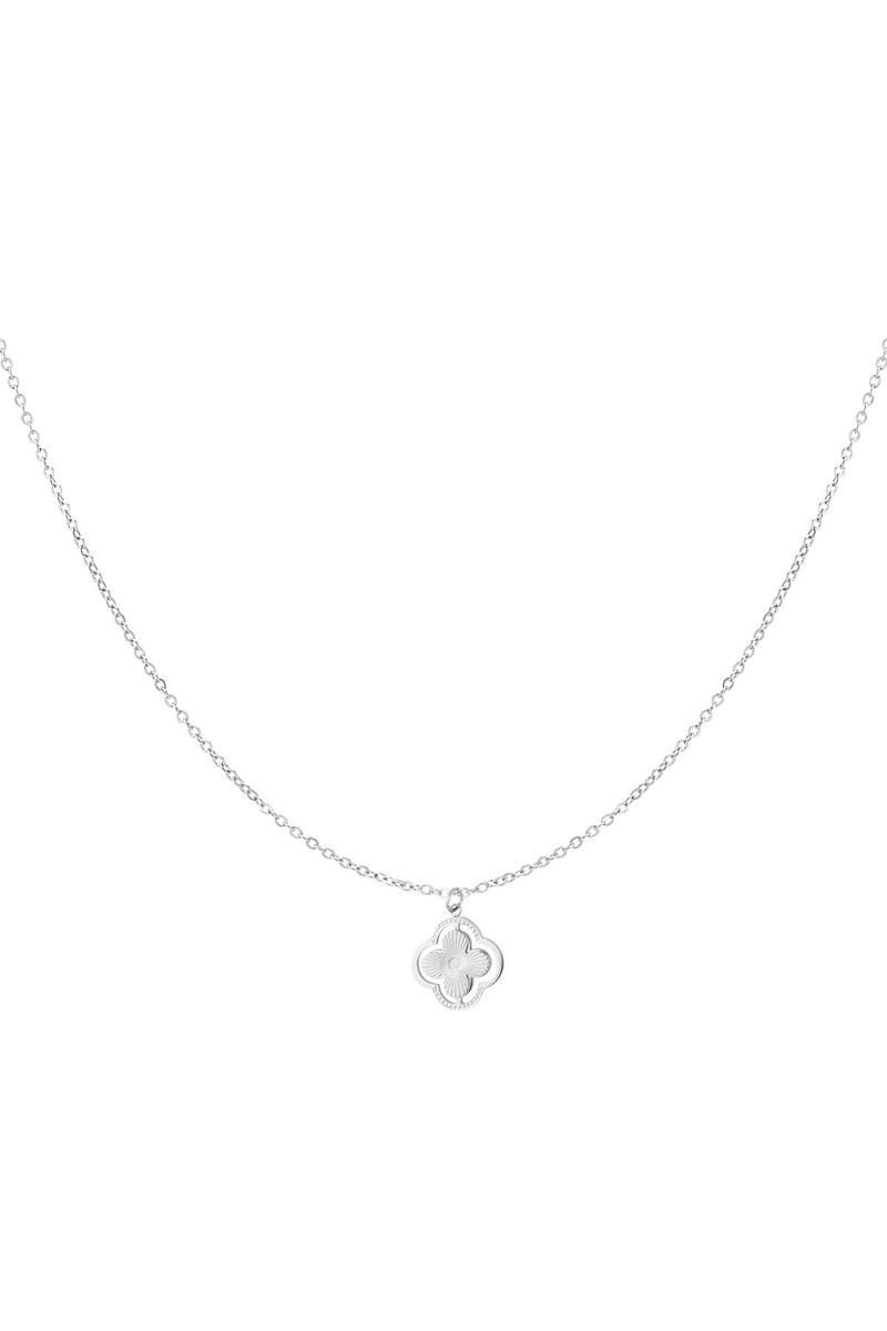 Silver Double Clover Necklace
