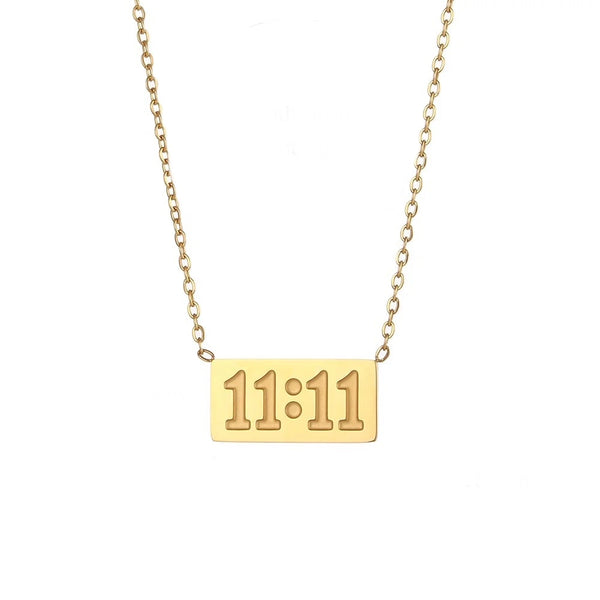 1111 Angel Number Gold Necklace