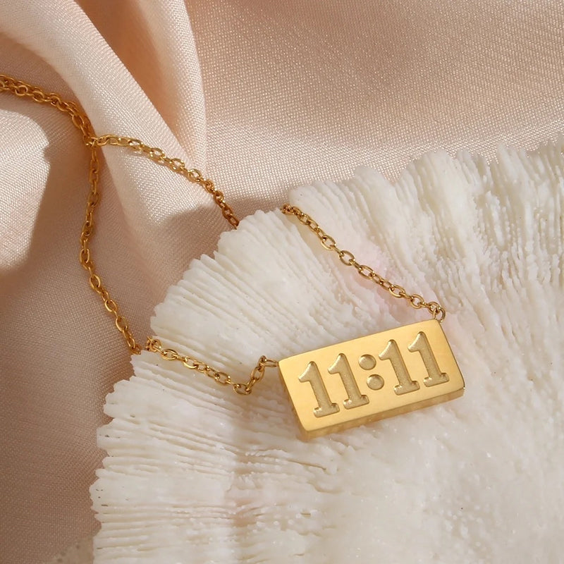 1111 Angel Number Gold Necklace