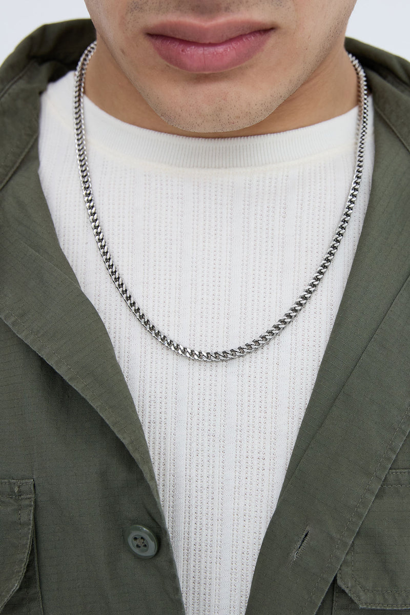 Silver Mens Chain Necklace