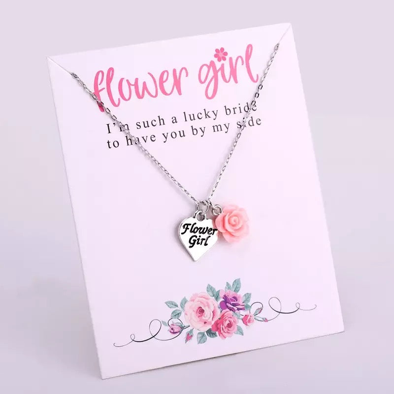 Flower Girl Wedding Gift Necklace
