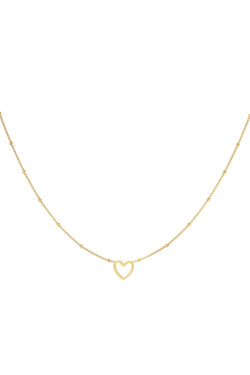 Minimalistic Gold Open Heart Necklace