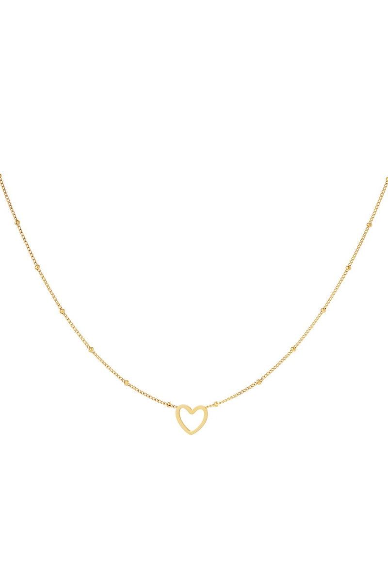 Minimalistic Gold Open Heart Necklace