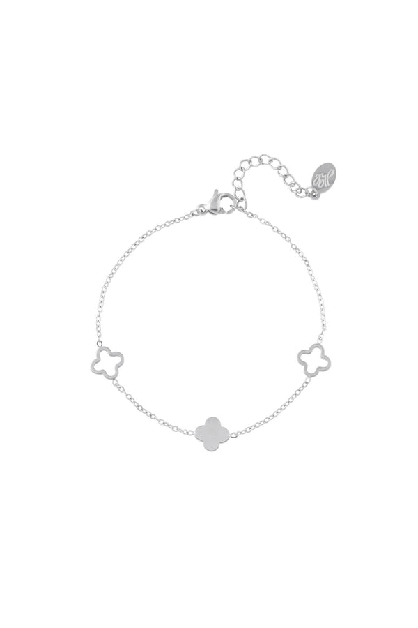 Silver Clover Charm Bracelet