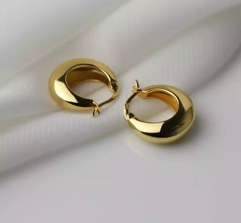 Gold Chunky Hoop Earrings