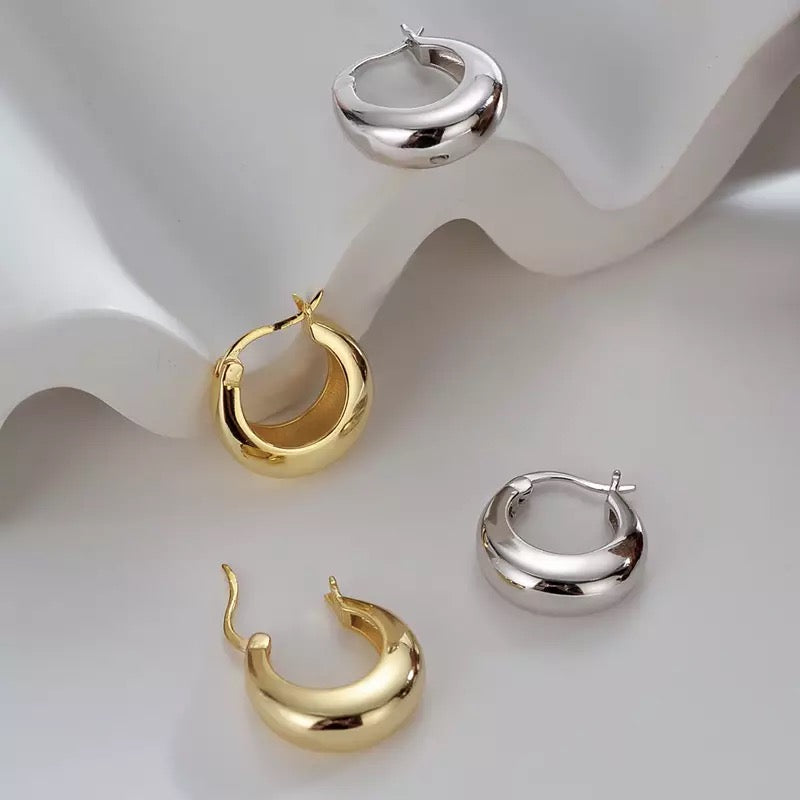 Gold Chunky Hoop Earrings