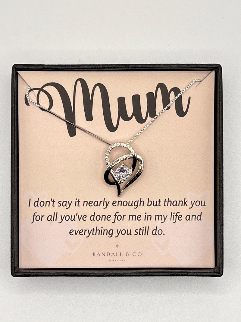 Thank You Mum - I Love You To The Moon and Back Necklace