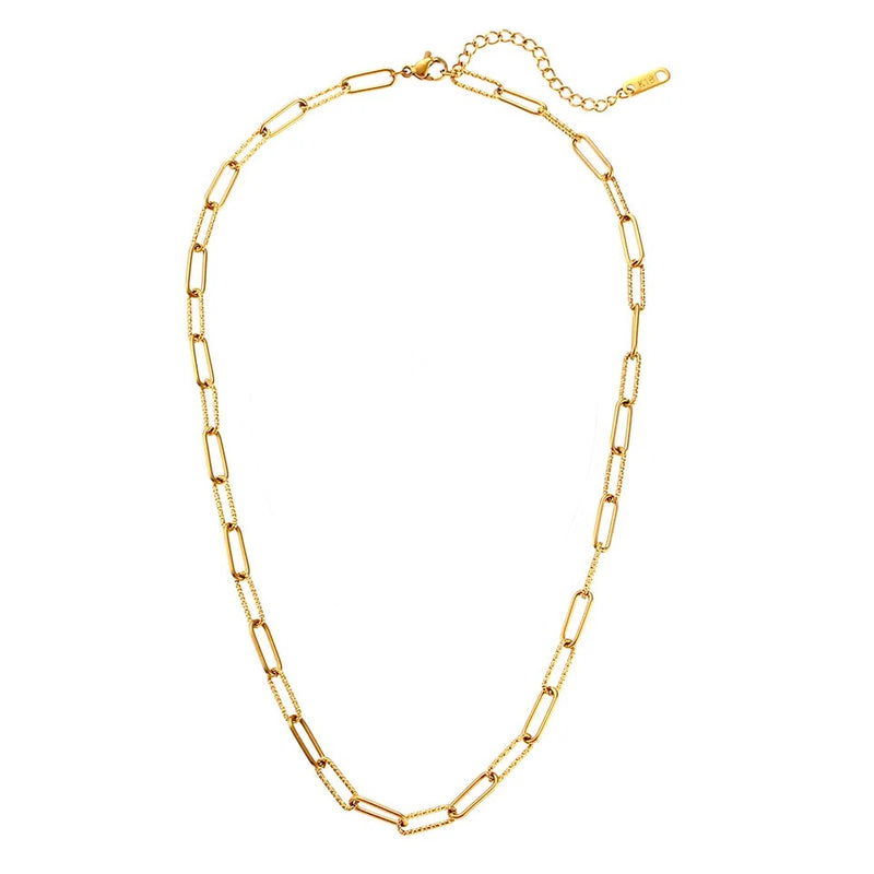 Gold Paperclip Dainty Chain Necklace