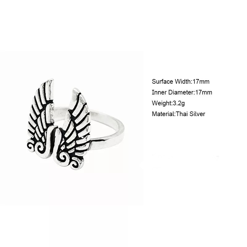 Angel Wings Adjustable Ring