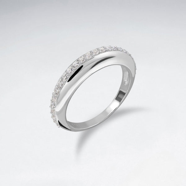 Sterling Silver Cubic Zirconia Wrapped Ring